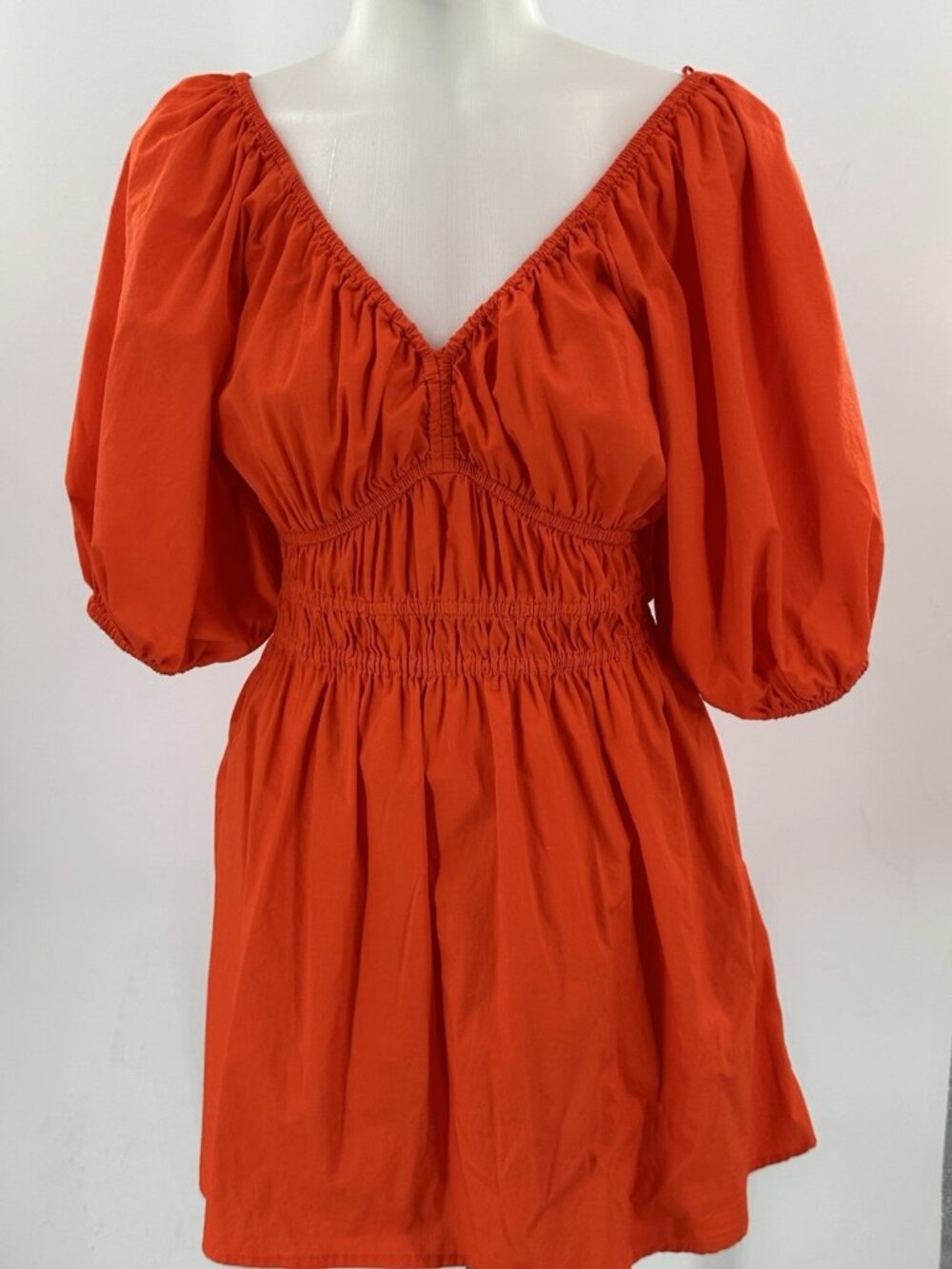 Old Navy Women’s Off Shoulder Vneck Ruffle Dress Peasant Boho XS Orange